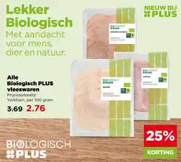 PLUS Alle biologisch plus vleeswaren aanbieding