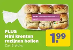 PLUS Plus mini krenten rozijnen bollen aanbieding