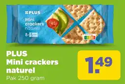 PLUS Plus mini crackers naturel aanbieding