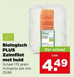 PLUS Biologisch plus zalmfilet met huid aanbieding