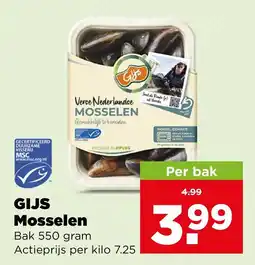 PLUS Gijs mosselen aanbieding