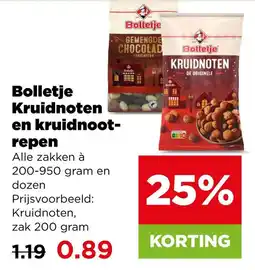 PLUS Bolletje kruidnoten en kruidnoot-repen aanbieding
