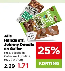 PLUS Alle hands off, johnny doodle en galler aanbieding