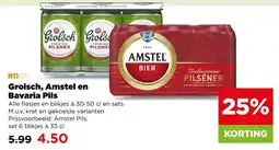 PLUS Grolsch, Amstel en Bavaria Pils aanbieding