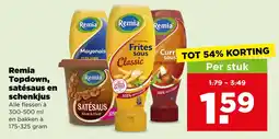 PLUS Remia Topdown, satésaus en schenkjis aanbieding
