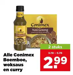 PLUS Alle conimex boemboe, woksaus en curry aanbieding