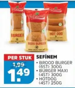 Sahan Supermarkten Sefinem brood burger, burger maxi en hotdog aanbieding