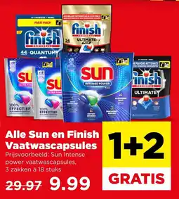 PLUS Alle sun en finish vaatwascapsules aanbieding
