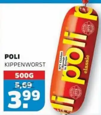 Sahan Supermarkten poli kippenworst aanbieding