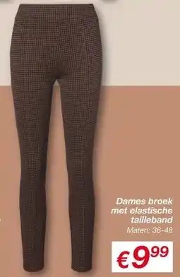 Kik Dames broek met elastische tailleband aanbieding
