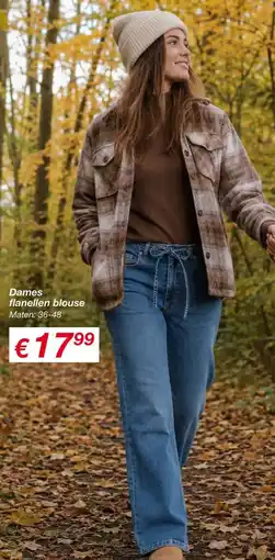 Kik Dames flanellen blouse aanbieding