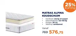 TotaalBED Matras alpina koudschuim aanbieding
