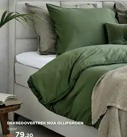 TotaalBED DEKBEDOVERTREK NOA OLIJFGROEN aanbieding