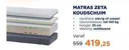 TotaalBED Matras zeta koudschuim aanbieding