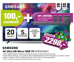 EP Samsung 4K Ultra HD Micro RGB TV MRE65R86H aanbieding