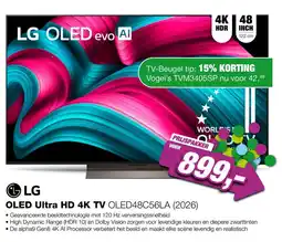 EP LG OLED Ultra HD 4K TV OLED48C56LA aanbieding