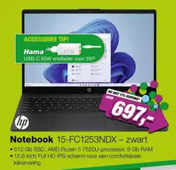 EP hp Notebook 15-FC1253NDX - zwart aanbieding