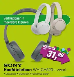 EP SONY Hoofdtelefoon WH-CH520 - zwart aanbieding