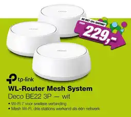 EP tp-link WL-Router Mesh System Deco BE22 3P — wit aanbieding