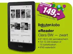 EP Rakuten kobo eReader Clara BW — zwart aanbieding