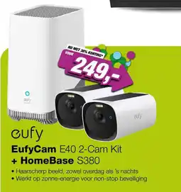 EP eufy EufyCam E40 2-Cam Kit + HomeBase S380 aanbieding