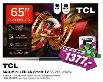 TCL SQD-Mini LED 4K Smart TV 65C89L (2026)