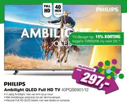 EP Philips Ambilight QLED Full HD TV 40PQS6901/12 aanbieding