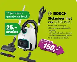 EP BOSCH Stofzuiger met zak BGL6HYG1L aanbieding