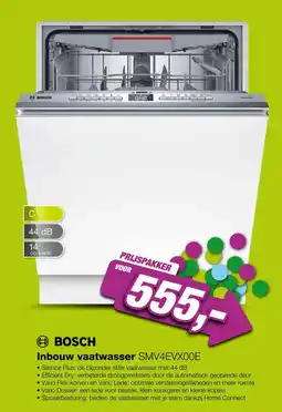 EP BOSCH Inbouw vaatwasser SMV4EVX00E aanbieding