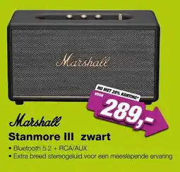 EP Marshall Stanmore III zwart aanbieding