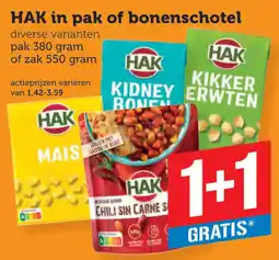 Coop HAK in pak of bonenschotel aanbieding