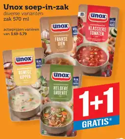 Coop Unox soep-in-zak aanbieding