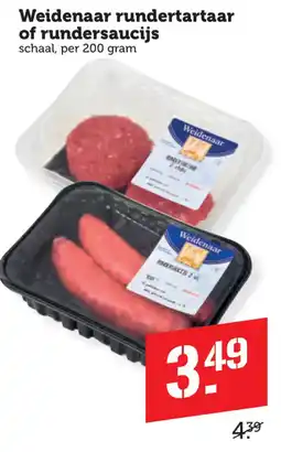 Coop Weidenaar rundertartaar of rundersaucijs aanbieding