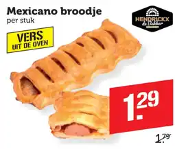 Coop Hendrickx de Bakker Mexicano broodje aanbieding