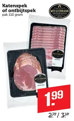 Coop Meesterhand katenspek of ontbijtspek aanbieding