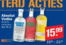 Coop Absolut Vodka aanbieding