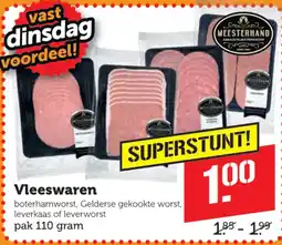Coop meesterhand vleeswaren aanbieding
