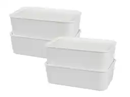 Lidl W5 Opbergboxen met deksel 2,5 L - 4 stuks aanbieding