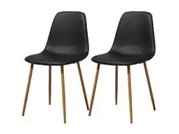 Lidl LIVARNO Set van 2 eetkamerstoelen, stalen poten in eikenlook aanbieding
