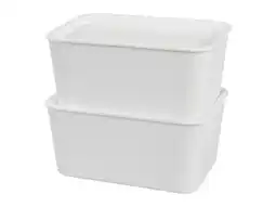 Lidl W5 Opbergboxen met deksel 1,2 L - 6 stuks aanbieding