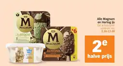 Albert Heijn Alle Magnum en Hertog ijs aanbieding