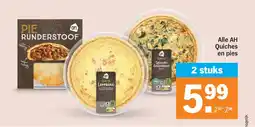 Albert Heijn Alle AH Quiches en pies aanbieding