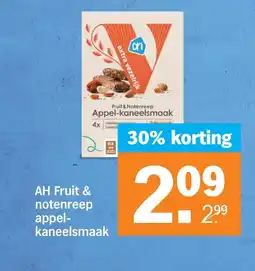 Albert Heijn AH Fruit & notenreepp appel-kaneelsmaak aanbieding