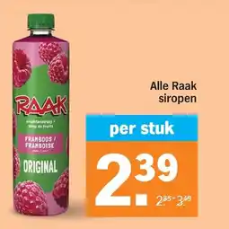 Albert Heijn Alle Raak siropen aanbieding