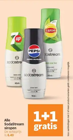 Albert Heijn Alle SodaStream siropen aanbieding