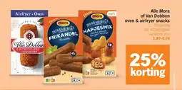 Albert Heijn Alle Mora of Van Dobben oven & airfryer snacks aanbieding
