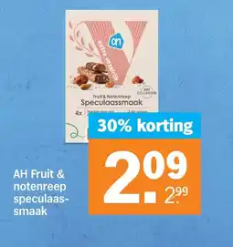 Albert Heijn AH Fruit & notenreepp speculaas-smaak aanbieding