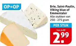 Hoogvliet Brie, saint paulin, viking blue of emmentaler aanbieding