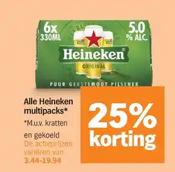 Albert Heijn Alle Heineken multipacks aanbieding