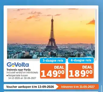 GoVolta Treinreis naar Parijs